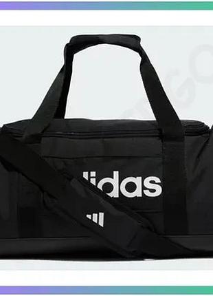 Спортивная сумка adidas linear duffel 24l черная для тренировок и поездок 20х45х23 см sku_je8343