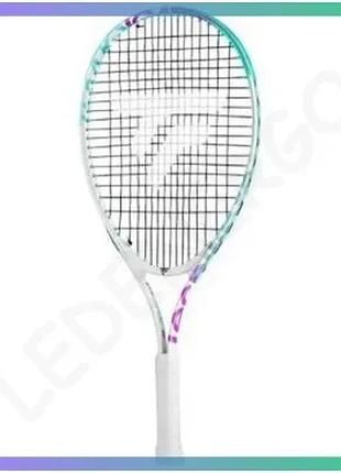 Ракетка tecnifibre tempo iga 23 біла для дітей тенісна ракетка 23 дюйма алюмінієва для гри на корту sku_14temp234e