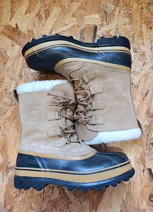 Оригинальные сапоги ботинки кожаные sorel waterproof caribou