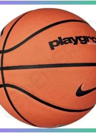 Баскетбольный мяч nike everyday playground 8p коричневый из резины для уличной игры размер 5 sku_n.100.4498.814.05