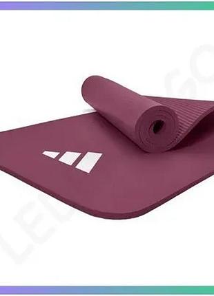 Килимок для фитнеса adidas fitness mat бордовый 183 х 61 х 1 см для тренировок и занятий спортом sku_admt-11015mn
