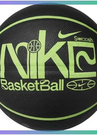Баскетбольный мяч nike everyday playground 8p графика черный зеленый для игры на улице размер 6 sku_n.100.4371.060.06