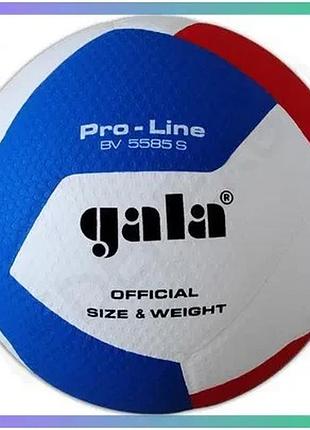 Волейбольний м'яч gala pro-line 12 для тренувань професійний вага 260-280 г поліуретан для залу sku_bv5585s