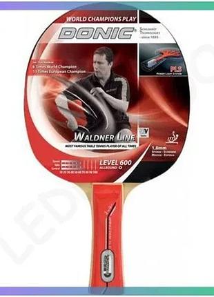Ракетка для пінг-понгу donic waldner 600 біта для настільного тенісу для початківців та аматорів унісе sku_733862