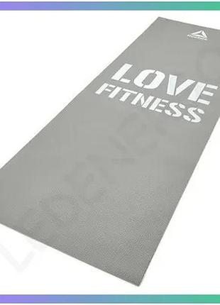 Коврик для фитнеса reebok fitness mat серый 173 х 61 х 0,4 см для занятий спортом и йогой sku_ramt-11024grl