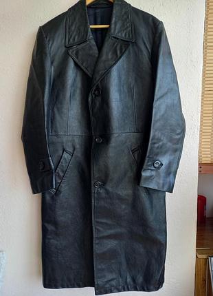 Плащ чоловічий шкіряний індивідуальний пошив vintage 1990 років