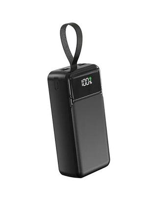 Power bank aspor a317 30000mah: зовнішній акумулятор з швидкою зарядкою 22.5w, led дисплеєм, вбудованими кабелями usb-c/lightning