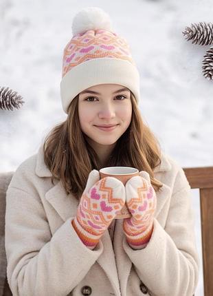 Комплект зимовий з візерунком від h&m на 14+ років