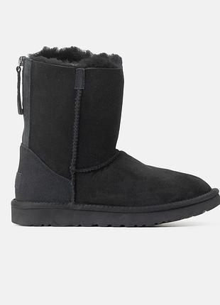 Чорні жіночі уггі ugg short black zip х угг шорт 36