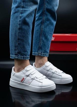 Розпродаж!остання пара/жіночі білі кросівки puma/білі шкіряні кеди пума