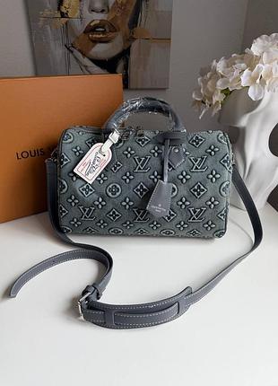 Louis speedy denim 30 premium джинсовая сумка луи премиум