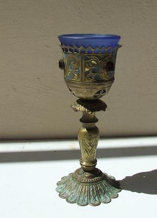 Лампада-потребление латунь роз. 20 х 9 см. вага 250 грамм. 1920 -30 гг.