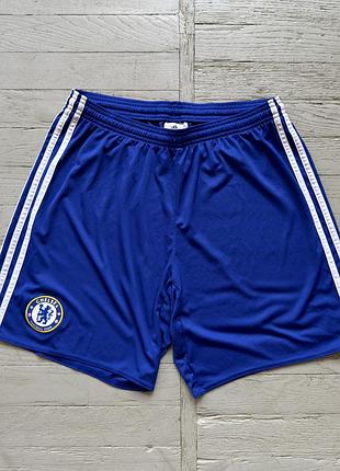 Футбольні шорти adidas chelsea fc сині ігрові розмір l з патчем челсі climacool спортивні на резинці