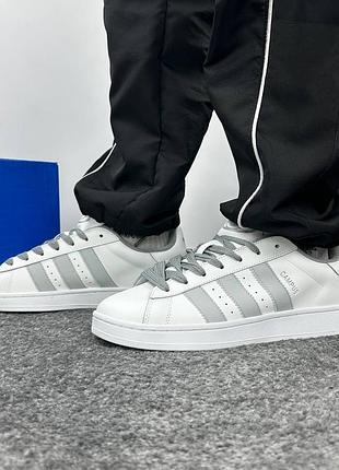 Adidas campus white silver 9