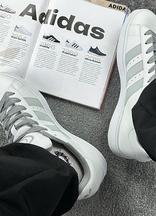 Adidas campus white silver 3