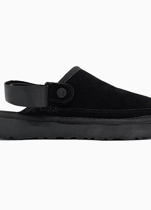 Черные слипперс унисекс ugg goldenstar clog black х клог 43