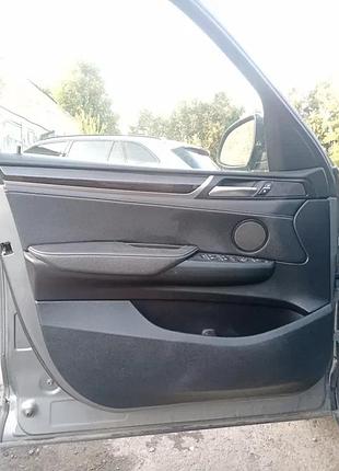 Обшивка дверей карта передня ліва шкіра чорна (гола карта) bmw x3 f25 11-17 бмв ф25 51417394527, 7394527