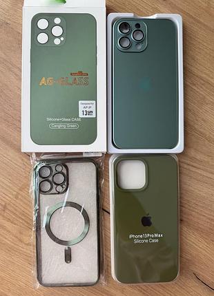 Чохли зелені для iphone 13 pro max 3