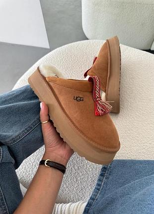 Жіночі бежеві сліпперс ugg tazzle chestnut х таззл 36