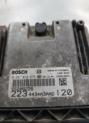 Блок управління двигуном ебу fiat doblo 1.9 mjt 0281013675, 55208226