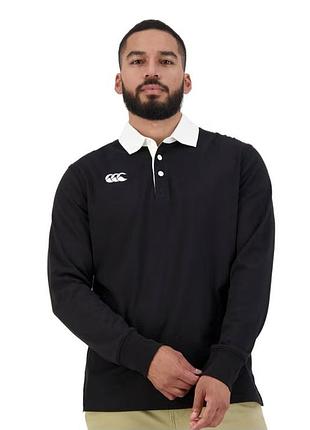 Mens long sleeved retro jersey black | canterbury