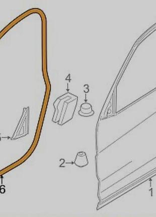 Ущільнювач дверей передній правий bmw x3 f25 11-17 51337300242