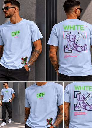 🩵 футболка off-white x kaws premium
