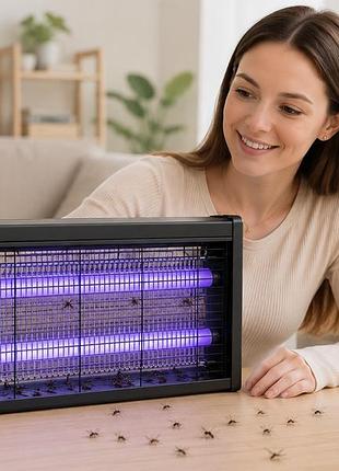 Ультрафиолетовая led лампа от комаров металл 30w 540x75x255 мм / электрическая ловушка для насекомых