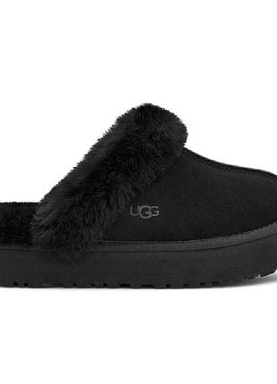 Жіночі чорні черевики ugg disquette slipper platform black х діскет 36