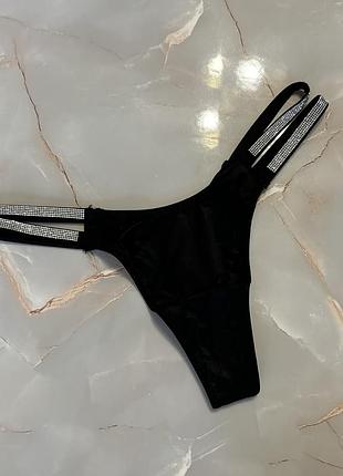 Трусики люкс серії victoria’s secret зі стразами swarovski оригінал розмір хс с м