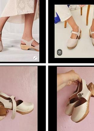 Нові, шкіряні клогі stockholm clogs