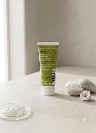 Матуюча крем-гель маска для звуження пор korres santorini grape poreless cream-gel, 20 мл (нова)
