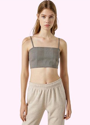 Кроп-топ жіночий на бретелях pull&bear s гусяча лапка