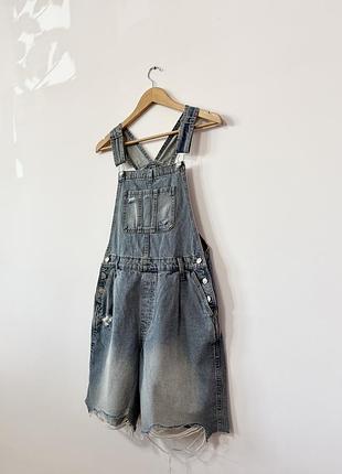 Джинсовий комбінезон з подовженими шортами denim co🌿