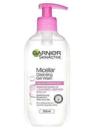 Мицеллярный гель для умывания лица garnier для чувствительной кожи 200 мл