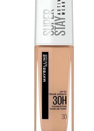 Тональный крем для лица maybelline super stay active wear 30h, оттенок 30 sand