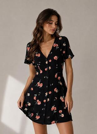 Сукня h&m у квітковий принт, 100% віскоза, розмір 36 (s)