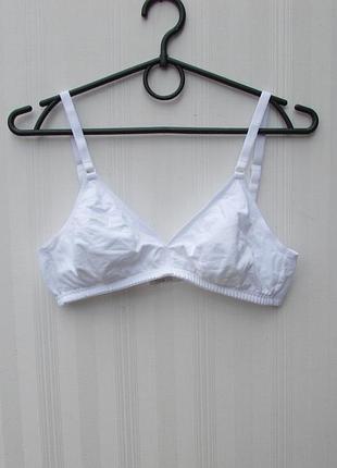 Білий м'який бавовняний бюстгальтер без кісточок 85а bodywear