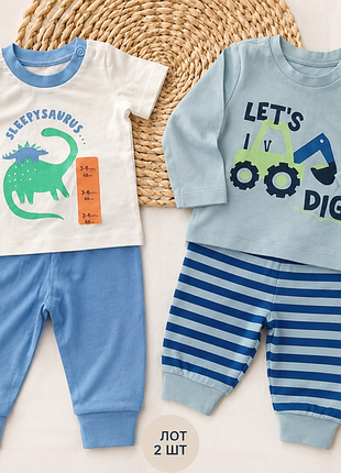 👶 лот 2 шт. костюмчики для хлопчика 3–6 міс. (68 см)  primark