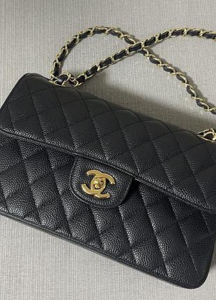 Сумка-флап chanel (темно-синя)