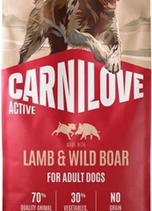 Сухий корм для собак carnilove active lamb & wild boar ягня та дикий кабан карнілав