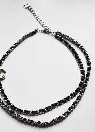 Колье ожерелье бусы chanel