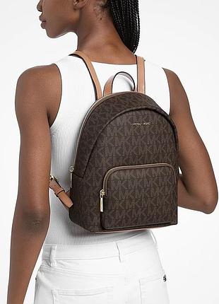 Оригінальний рюкзак michael kors rhea zip medium brown / mk