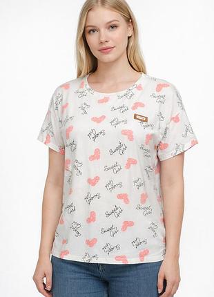 🌸 неймовірно мила та затишна футболка оверсайз із принтом «sweet girl»! l - xl