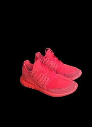Кросівки adidas tubular radial яскраво-червоні "triple red" (38р)