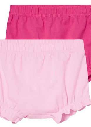 Шорты набор 2шт. хлопковые для девочки lupilu lidl 504751 074-80 см (6-12 months) розовый