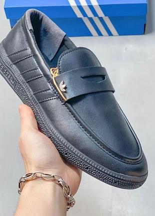 Кожані лоферы adidas originals handball spezial під замовлення🖤🤍🖤