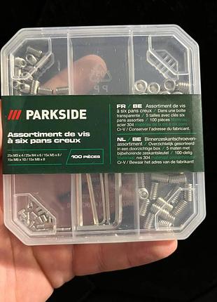 Набор винтов с внутренним шестигранником parkside 100 шт