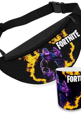 Дитячий набір fortnite сумка-бананка + керамічна кружка з принтом (5701)