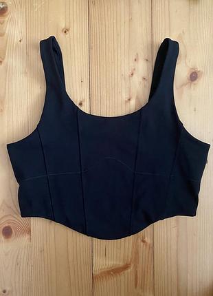 Укорочений спортивний топ у корсетному стилі ⁠h&m m